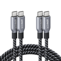 Anker Prime USB-C to USB-C Cable (240W, Upcycled-Braided, 2-Pack)